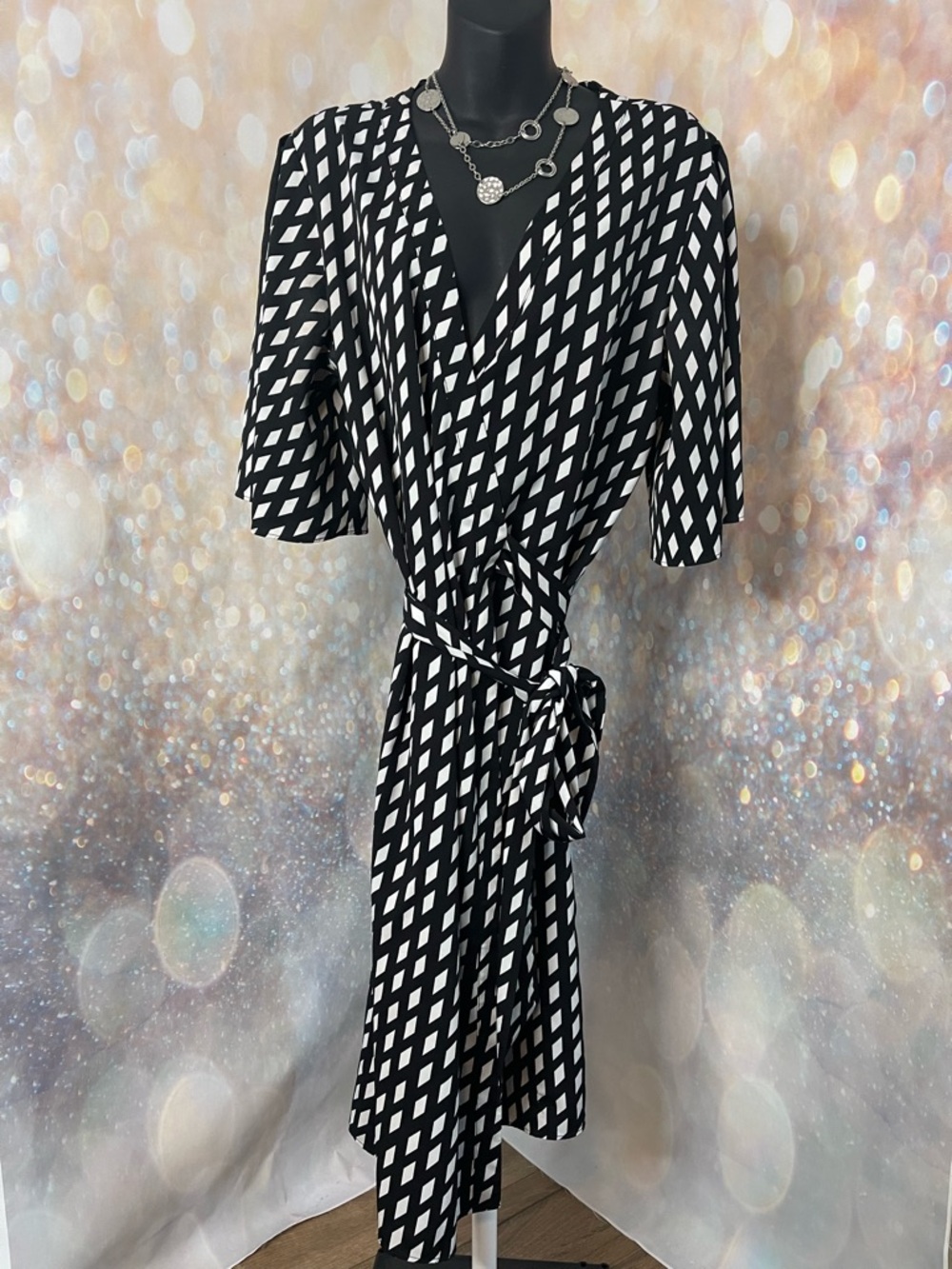 Banana Republic Geometric Print Wrap Dress EUC Size 12